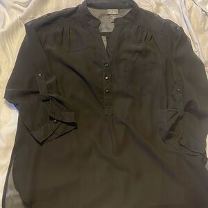 Black sheer blouse